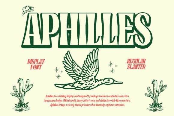 Aphilles: A Bold Display Font for Timeless Design