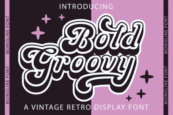 Bold Groovy Monoline: A Vintage Font for Modern Design