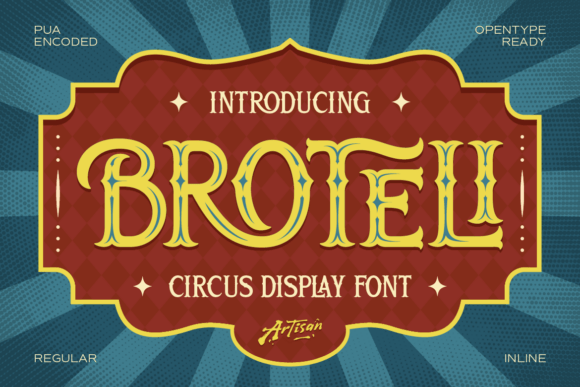 Broteli: Vintage Circus Font for Bold Designs
